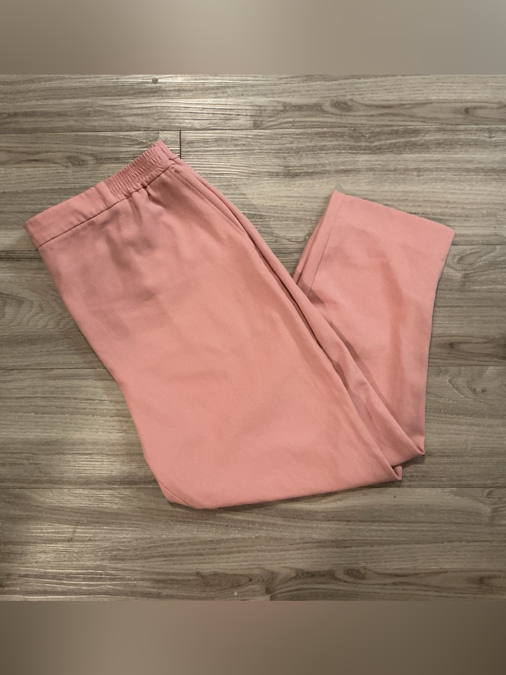 Anthropologie Blush Pink Pull-On Trousers Size XL - comfortable office wear